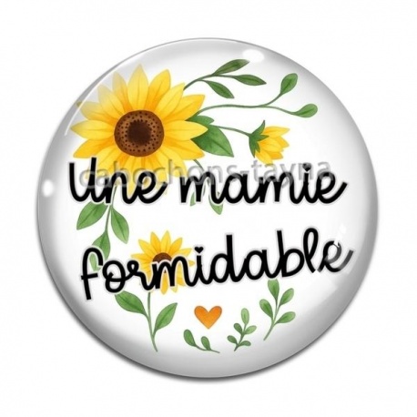 Cabochon Verre - une mamie formidable