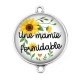 Connecteur Cabochon Argent - une mamie formidable