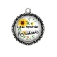 Pendentif Cabochon Argent - une mamie formidable