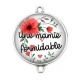 Connecteur Cabochon Argent - une mamie formidable