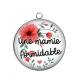 Pendentif Cabochon Argent - une mamie formidable