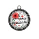 Pendentif Cabochon Argent - une mamie formidable