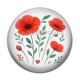 Cabochon Résine - coquelicot