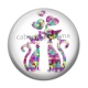 Cabochon Résine - chat puzzle