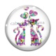 Cabochon Verre - chat puzzle