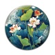 Cabochon Verre - fleur exotique