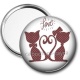 Miroir de poche - chat love