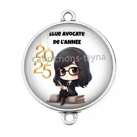 Connecteur Cabochon Argent - commande gangama