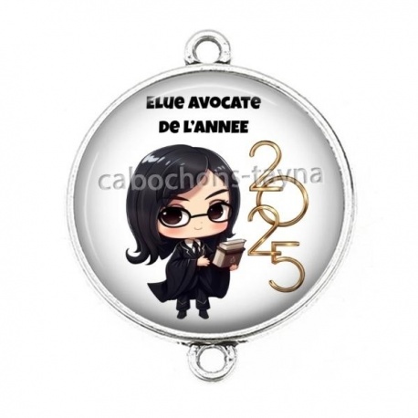 Connecteur Cabochon Argent - commande gangama