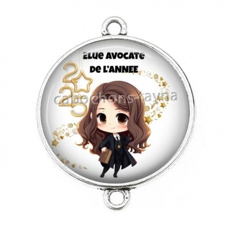 Connecteur Cabochon Argent - commande gangama