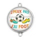 Connecteur Cabochon Argent - j'peux j'ai foot