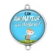 Connecteur Cabochon Argent - un animateur qui déchire