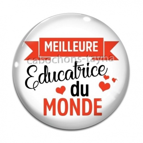 Cabochon Verre - meilleure éducatrice du monde