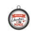 Pendentif Cabochon Argent - meilleure éducatrice du monde