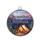 Pendentif Cabochon Argent - un moniteur formidable
