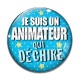 Cabochon Verre - animateur qui déchire