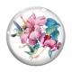 Cabochon Verre - fleur exotique