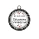 Pendentif Cabochon Argent -  je suis une éducatrice qui déchire