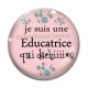 Cabochon Verre -  je suis une éducatrice qui déchire