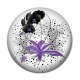 Cabochon Résine - fleur exotique