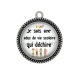 Pendentif Cabochon Argent -  je suis une éduc de vie scolaire qui déchire