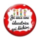Cabochon Verre -  je suis une éducatrice qui déchire