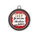 Pendentif Cabochon Argent -  je suis une éducatrice qui déchire