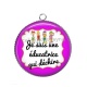 Pendentif Cabochon Argent -  je suis une éducatrice qui déchire