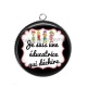 Pendentif Cabochon Argent -  je suis une éducatrice qui déchire