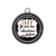 Pendentif Cabochon Argent -  je suis une éducatrice qui déchire