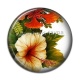 Cabochon Résine - fleur exotique
