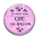Cabochon Verre - je suis une CPE qui déchire