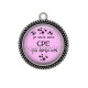 Pendentif Cabochon Argent - je suis une CPE qui déchire