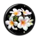 Cabochon Résine - fleur exotique