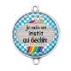 Connecteur Cabochon Argent - je suis un instit qui déchire