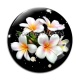 Cabochon Verre - fleur exotique