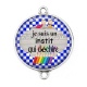 Connecteur Cabochon Argent - e suis un instit qui déchire