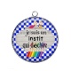 Pendentif Cabochon Argent - e suis un instit qui déchire