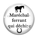 Cabochon Verre - maréchal ferrant qui déchire