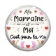 Cabochon Verre - ma marraine et moi c'est pour la vie