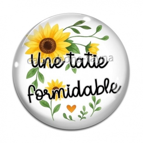 Cabochon Verre - une tatie formidable