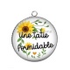 Pendentif Cabochon Argent - une tatie formidable