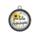 Pendentif Cabochon Argent - une tatie formidable