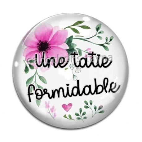 Cabochon Verre - une tatie formidable