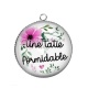 Pendentif Cabochon Argent - une tatie formidable