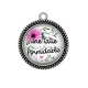 Pendentif Cabochon Argent - une tatie formidable