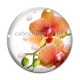 Cabochon Verre - fleur exotique