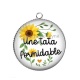 Pendentif Cabochon Argent - une tata formidable