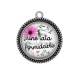 Pendentif Cabochon Argent - une tata formidable