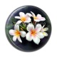 Cabochon Résine - fleur exotique